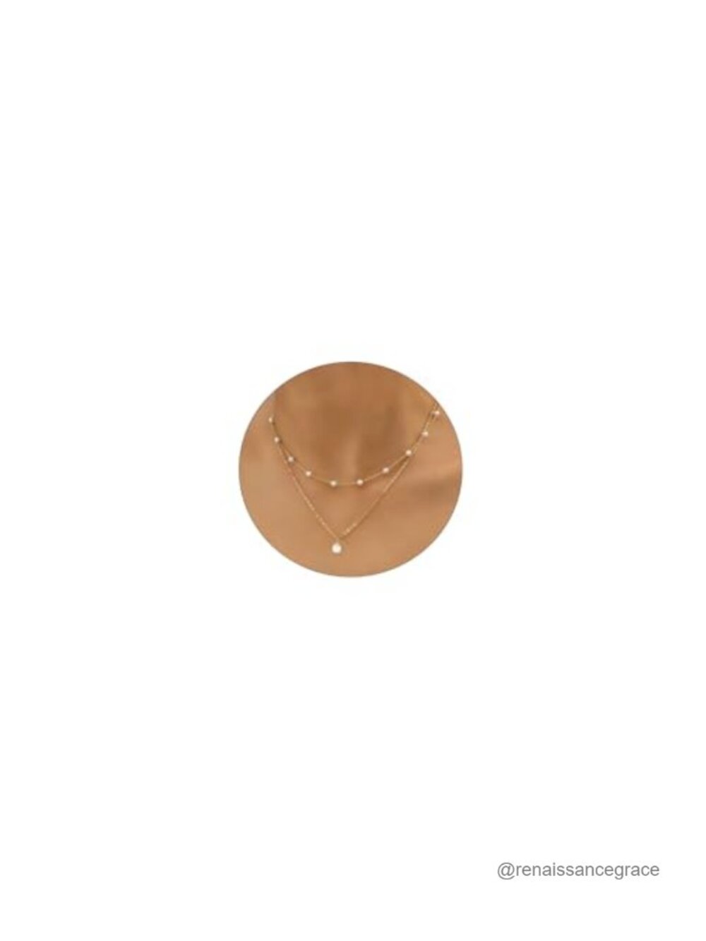 14K Gold Plated Layered Pearl Choker Necklace - Trendy Women's Jewelry